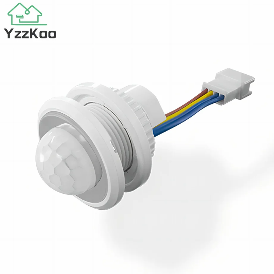 YzzKoo LED PIR Adjustable Delay Embedded Human Body Infrared Detector Infrared Motion Sensor Detector Switch AC85V-265V