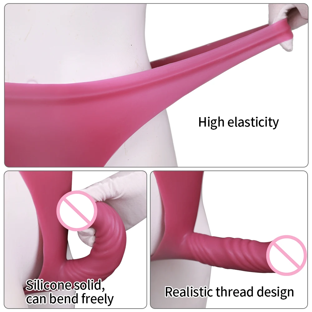 Silicone Solid Dildo Pants Real Textured Silicone Penis For Women Lesbian Gay Couples Masturbator Sex Toys G-spot Stimulate