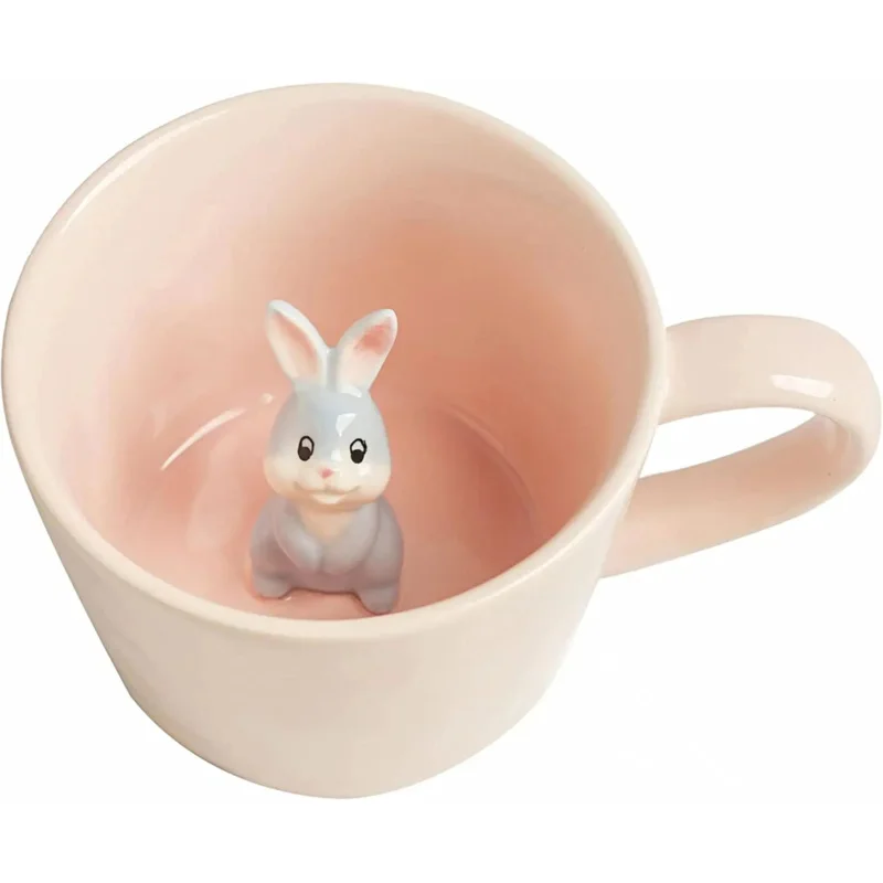 

Ceramic cup hidden 3D animal cup, cute cartoon handmade statue, holiday and birthday gifts for coffee and tea enthusiasts