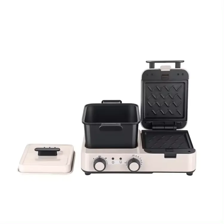 forWholesale Multi-function Sandwich maker 3 in 1 Breakfast Maker with frying function steam cooker