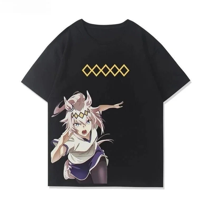 Anime Uma Musume Pretty Derby Oguri Cap Grafik T-Shirt Damen Herren Casual Kurzarm Sommer Baumwoll-T-Shirts Streetwear Harajuku Top – Detail 2