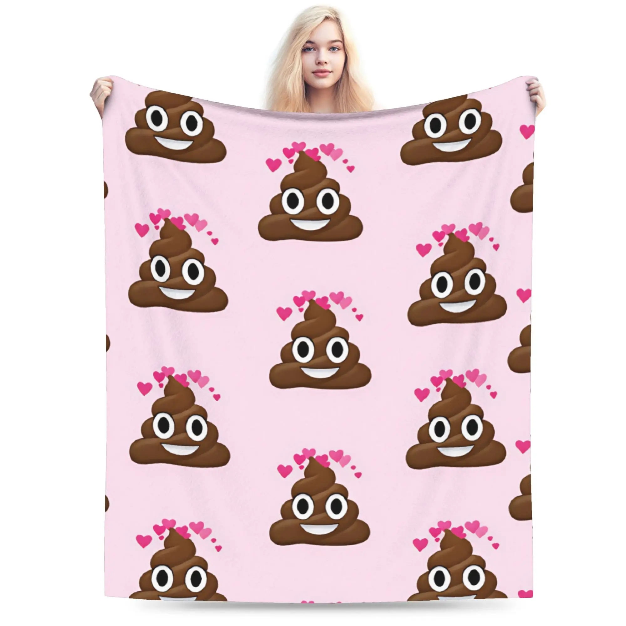 Poop Meme Funny Blankets Quality Super Soft  Bedding Throws Winter Kids Adult Outdoor Pattern Bedspread