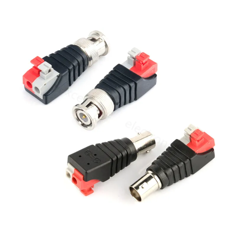 10pcs BNC RCA Male Female to BNC RCA Male Female Adapter Plug Coax Cable Video Audio Wire Converter Connector for CCTV Camera