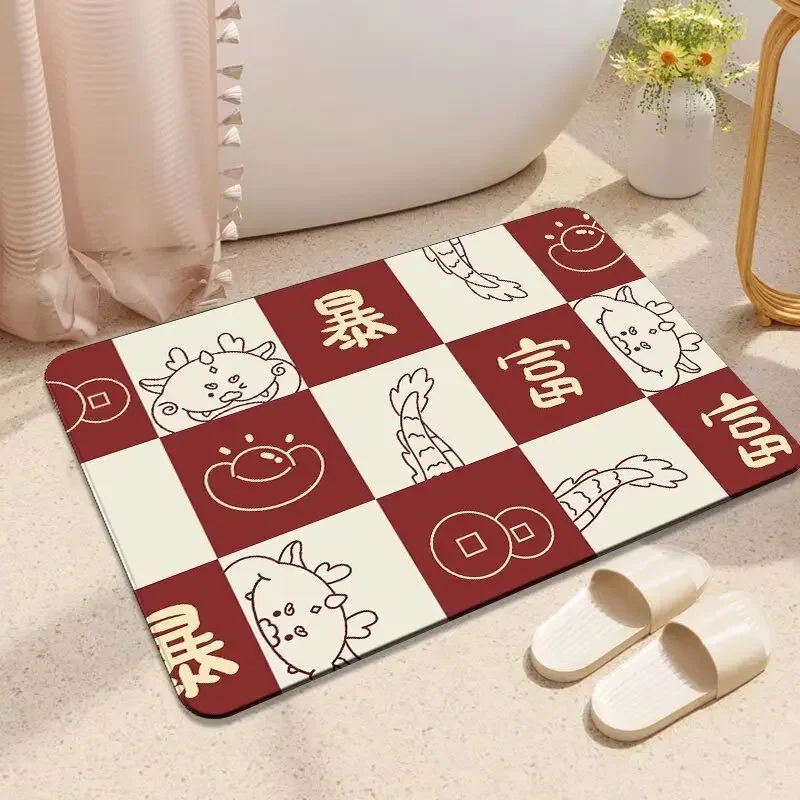 high quality mat in bathroom diatom mud rubber mat for shower anti mold with water absorbent bath water absorbent rugs