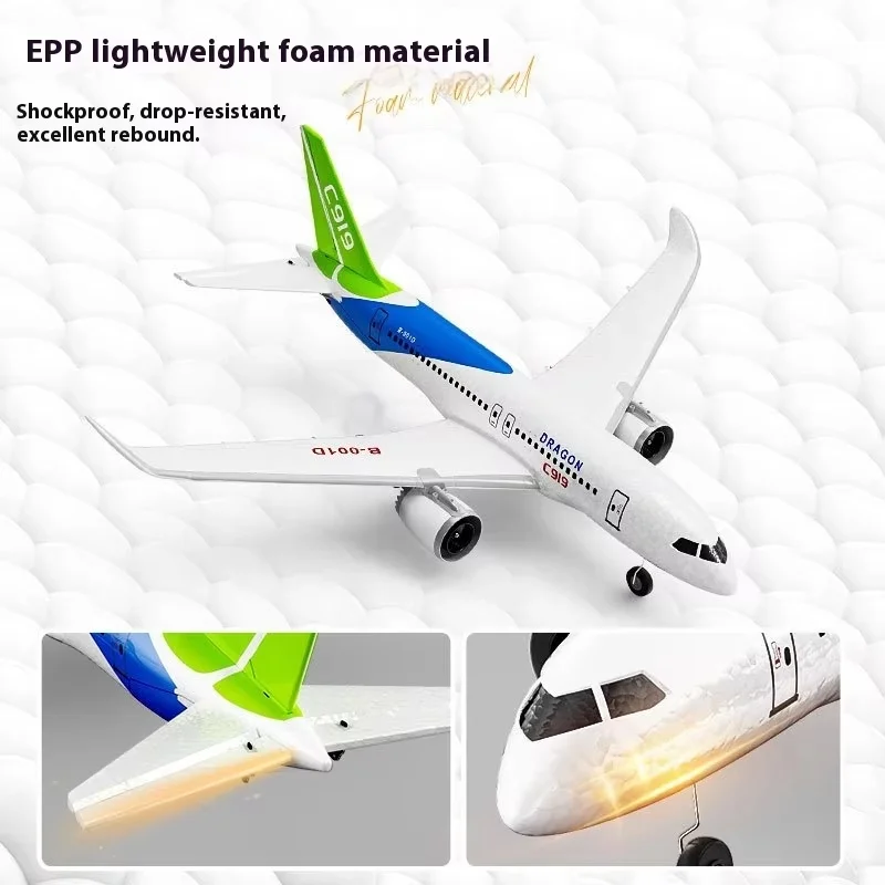 

Qf008b C919 Glider RC Plane Three Channel Remote Control Foam Fixed Wing Aircraft Model DIY Assembly Toy for Children