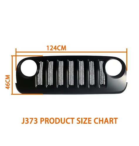 JKino 3-Grille d'Agry JL en ABS pour Jeep Wrangler 2007-2017, Accessoires de Performance Automobile