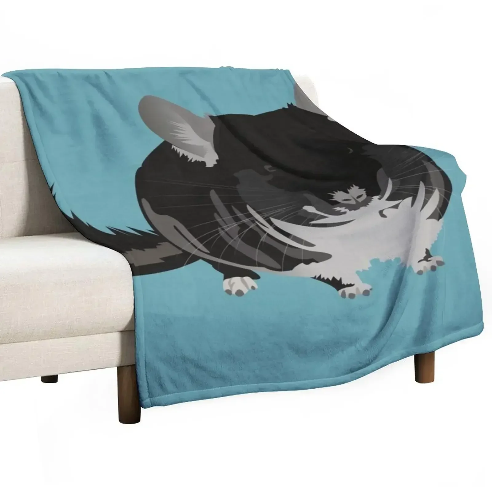 Leonardo the Chinchilla Throw Blanket Winter beds blankets and throws Moving Retros Blankets