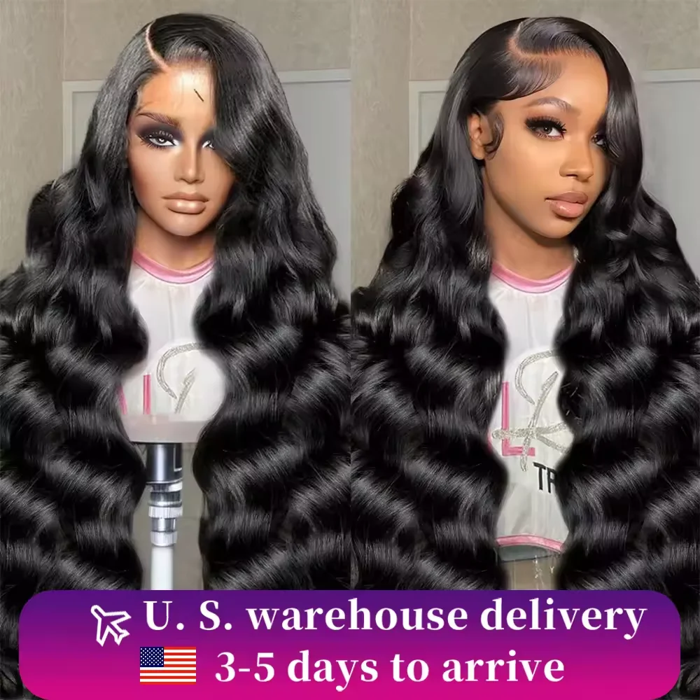 

250% HD 36 Inch Body Wave HD Transparent 13x6 Lace Front Human Hair Wigs Brazilian 200 Density 13x4 Lace Frontal Wig For Women