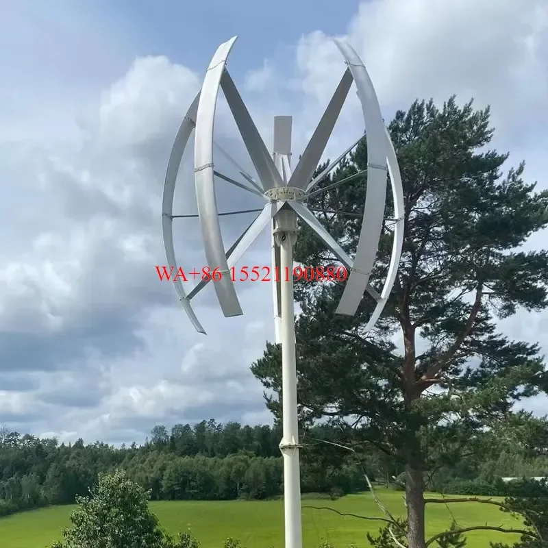 WMWMNU Smart 5G App CE 2KW 3KW 5KW 10KW Vertical Axis Wind Turbine Kit 10KWh Power Rooftop Generator for Home Use