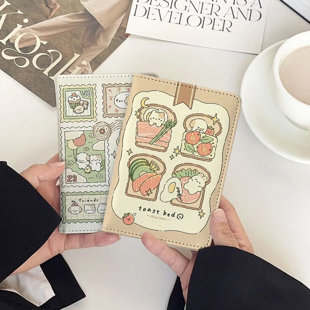 الكرتون الأرنب حامل جواز السفر متعدد الوظائف متعدد الألوان بطاقة المشبك المحفظة خفيفة الوزن مستطيل حقيبة مستندات السفر #3
