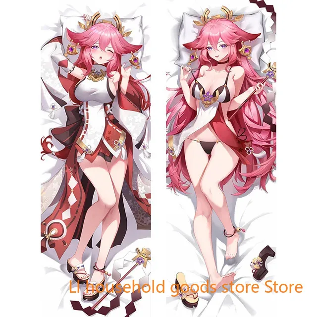 Anime Genshin Impact Character Yae Miko  Personalized Home Bedding  Pillow Cover Case