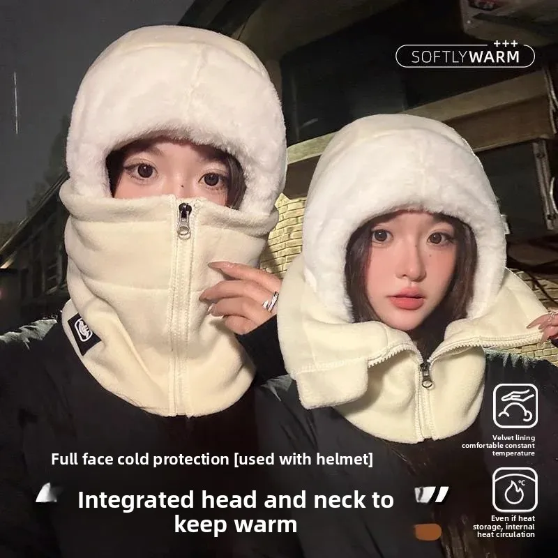 قناع بالاكلافا للطقس البارد مقاوم للرياح من الصوف الحراري مبطن للرقبة للتزلج وركوب الدراجات النارية والرياضات الشتوية الخارجية