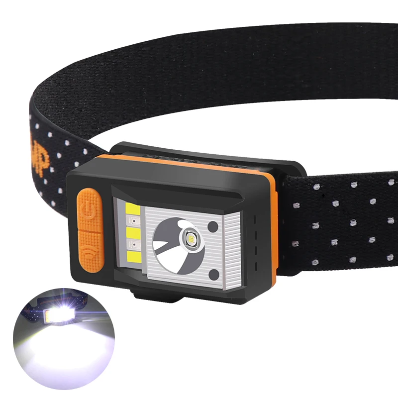 Small Fishing Searchlight 800mah Outdoor Lantern Light Riding Headlamp Smart Sensor Hikking Headlight Polymer Lithium Battery