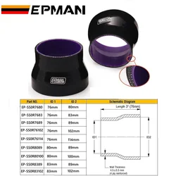 Silicone Straight Reducer Hose 4-PLY REDUCER HOSE BLACK TURBO INTERCOOLER For BMW E36 Z3/318I/IC/IS/TI M42/M44 EP-SS0R