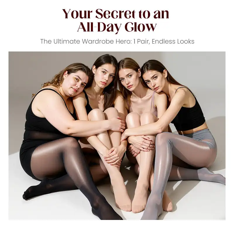 Ku 1 زوج مثير أسود حجم كبير 15D 100% Oli لامعة شير جوارب طويلة للنساء مرونة الإناث بسلاسة رقيقة جدا يغطي الرجل