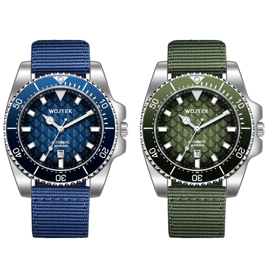 WOJTEK Automatic Mechanical Men's Watch with Steel Strap, Waterproof and Luminous Fashionable Business Men's Watch - view 3