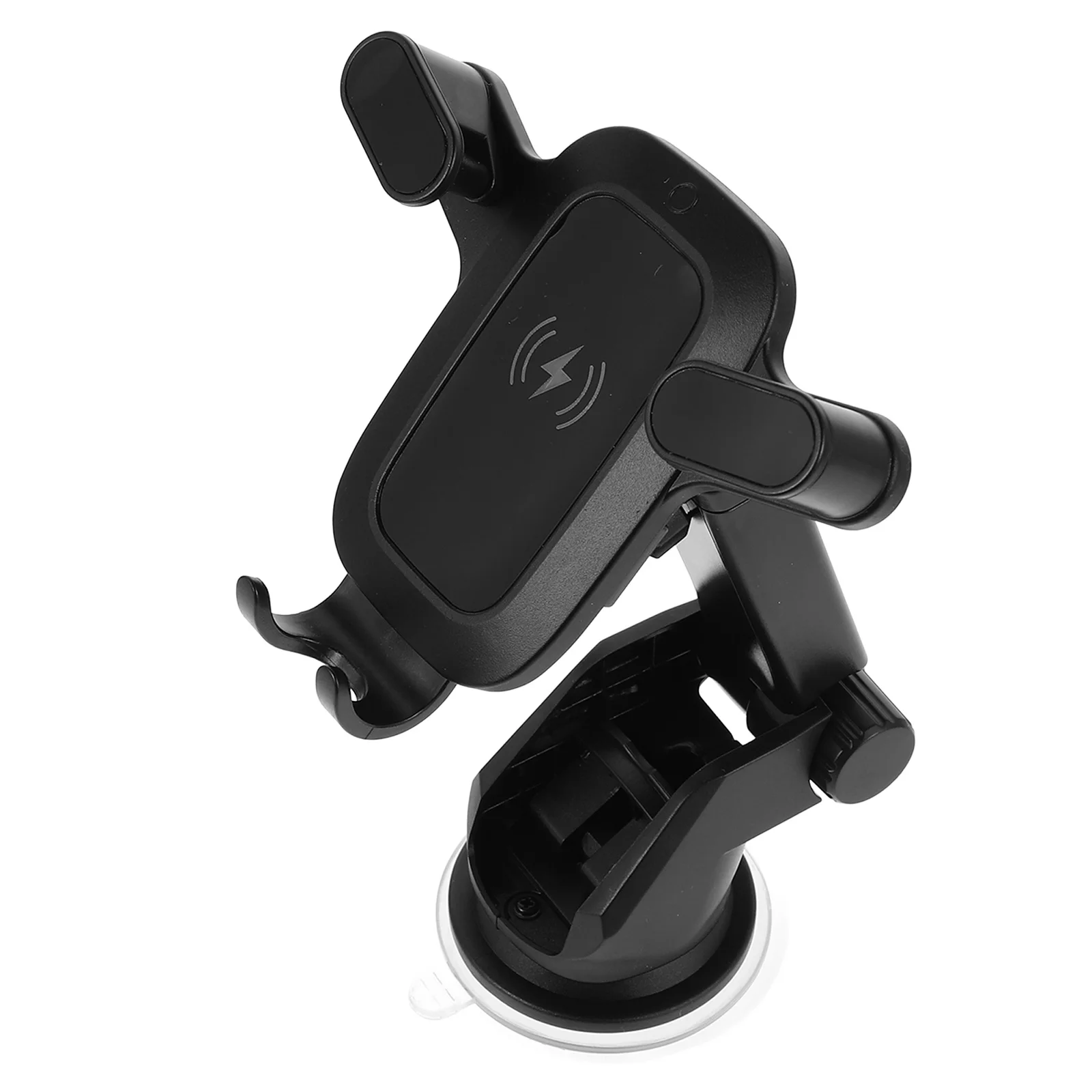 

Car Phone Holder Suction Cup Wireless Charging Automatic Sensing Mount for Smartphones Black Adjustment Easy