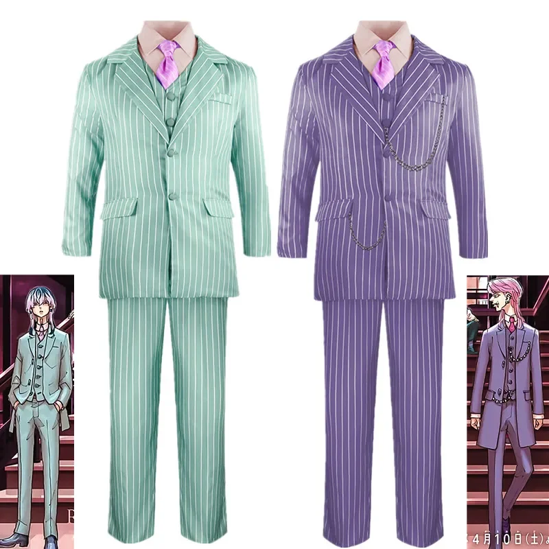 

Anime Tokyo Revengers Rindo Haitani Cosplay Costume Green Uniform Shirt Tie Vest Pants Coat Suit Bonten Halloween Clothes