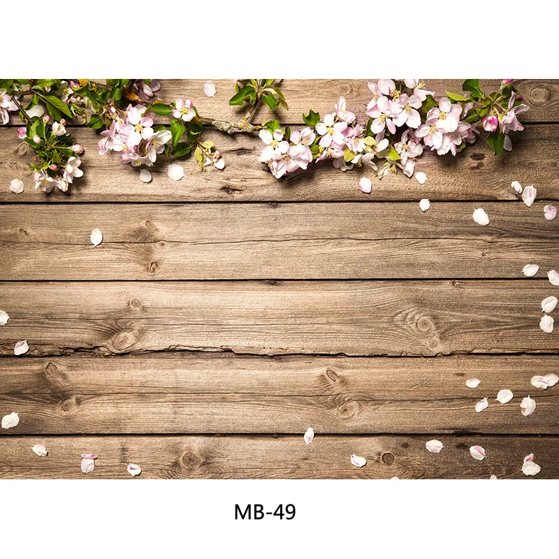 لوحة صور من خشب الزهرة للربيع وخلفيات للتصوير بالاستوديو وخلفيات صور من الفينيل للأرضيات الخشبية 21318MB-02