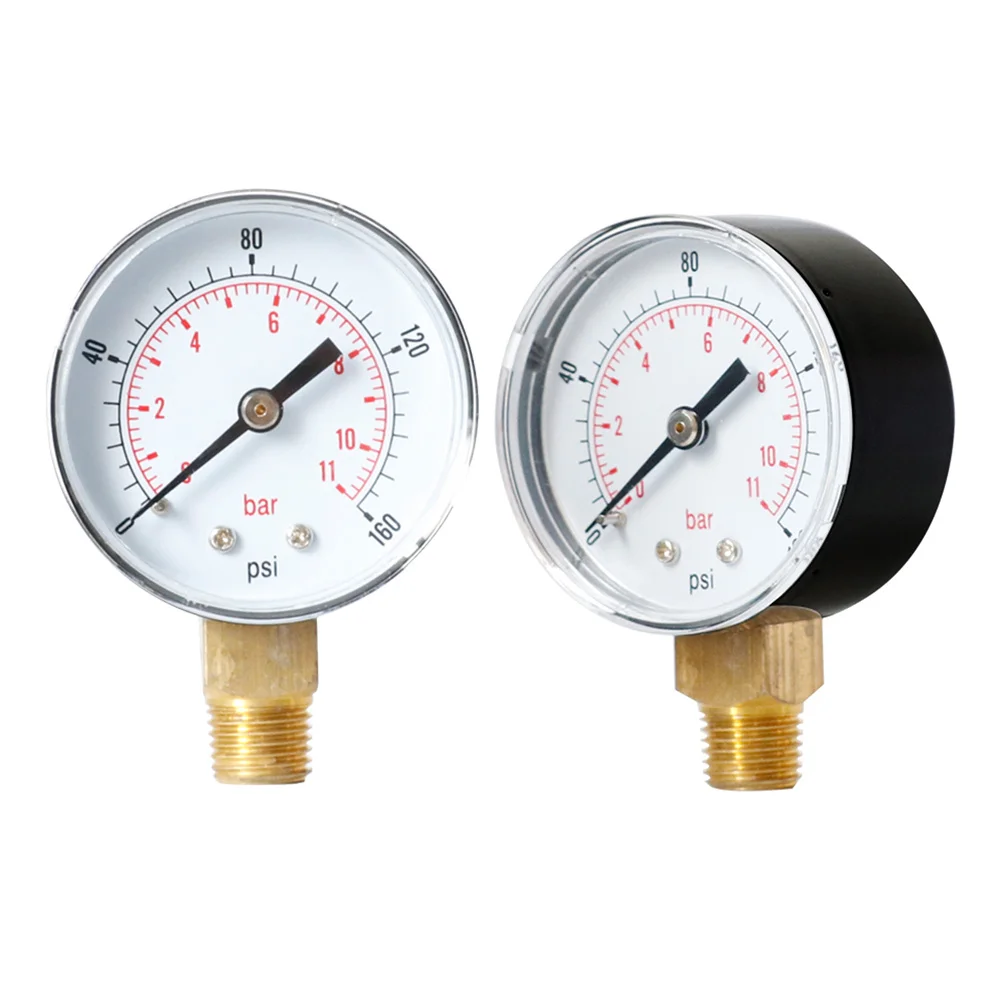 Medidor de pressão de aço, compressor de ar 0-160 psi 0-mini portátil, marcadores de números claros, alta precisão, medidor de pressão npt