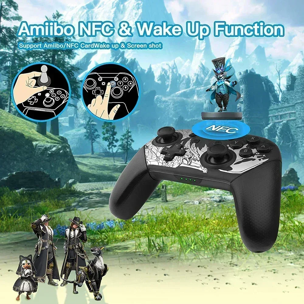 Wireless Bluetooth  Pro Controller Gamepad with NFC and Wake Function for Lite/Steam Games