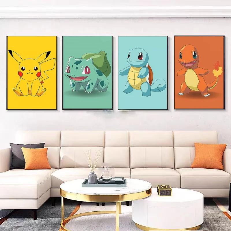 

Anime Posters Pokemon Pikachu Children Gifts Modular Prints Decoration Paintings Decorative Children's Bedroom Decor