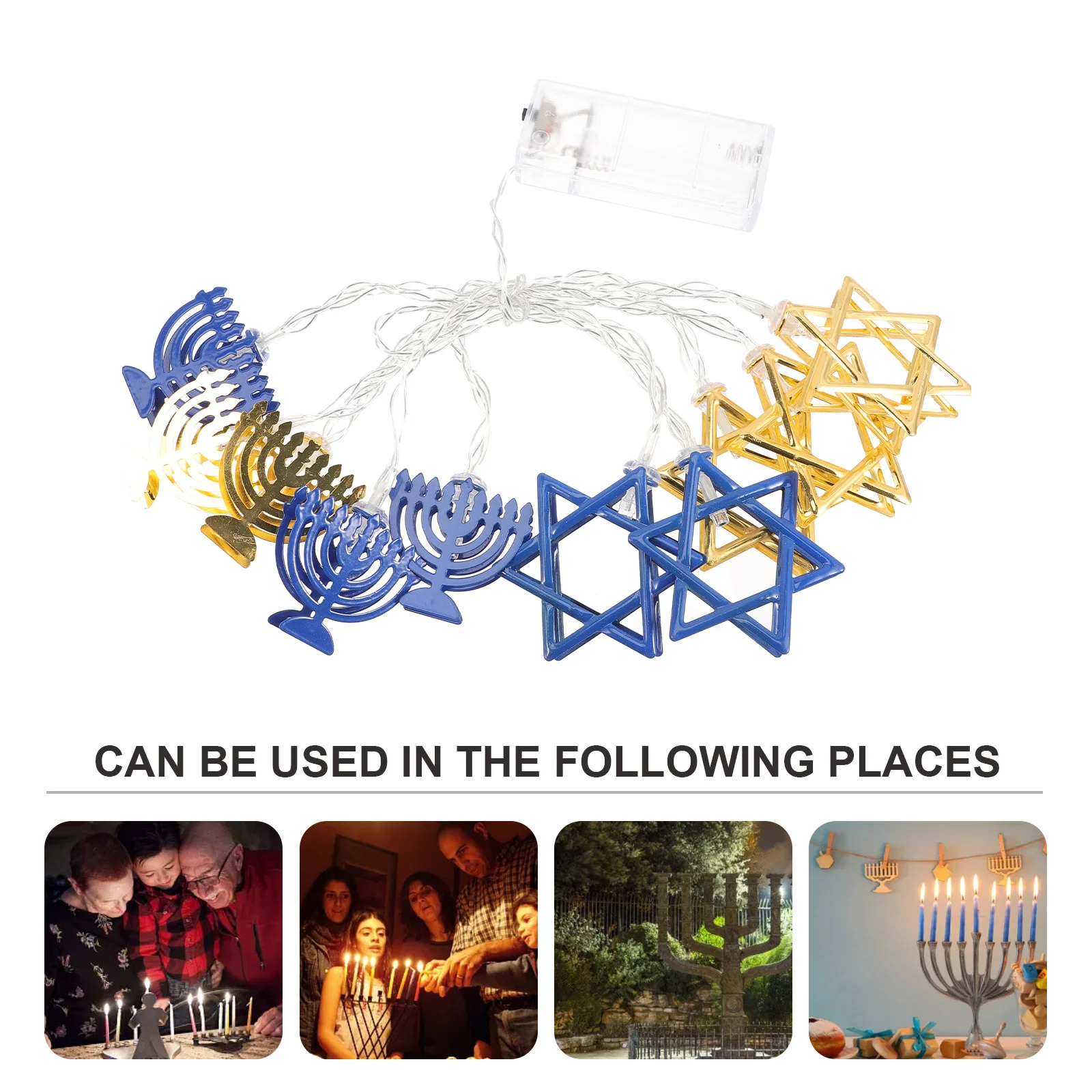 Star String Light Powered Chanoeka LED Decor voor Holiday Party Slaapkamer Woonkamer Gebruik Gepersonaliseerde LED Naambord