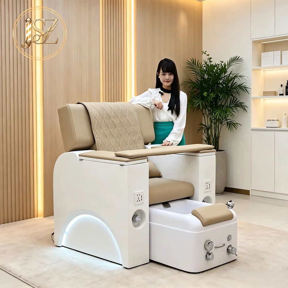 

Modern Multifunctional Electric Foot Spa Chair Adjustable Recline Heated Massage Pedicure Salon Furniture