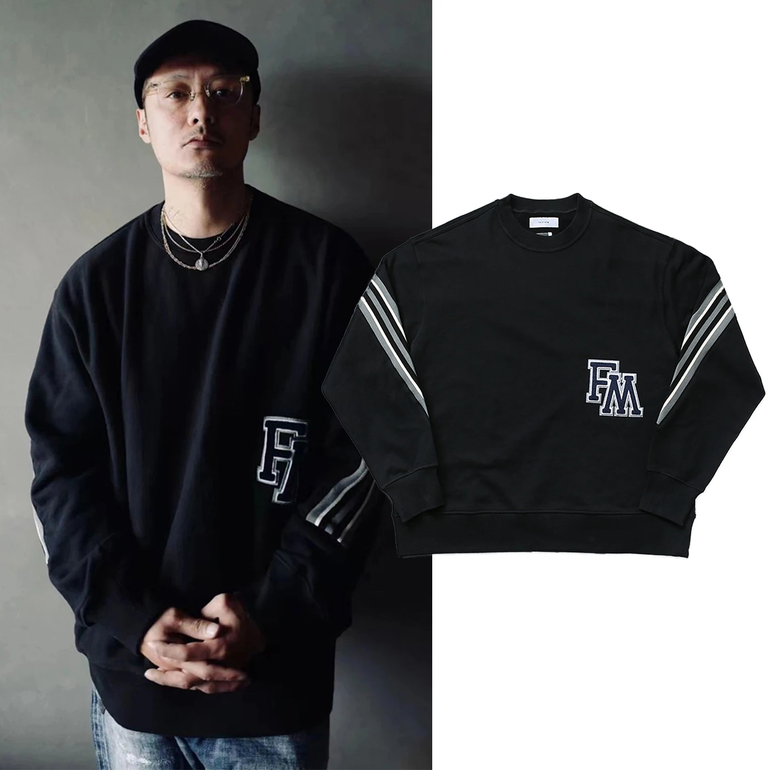 

MADN Casual Sle round Ne Sweatirt 450g Thiened Youth Trend Spring Autumn Winter ex Comfortable Fit Sweatirt