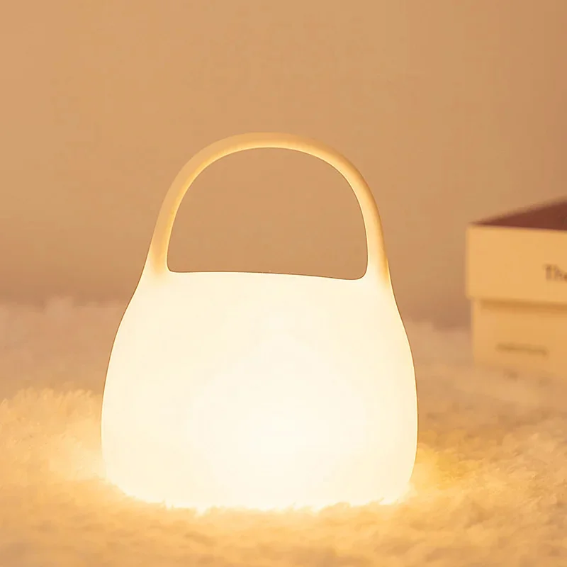 New Charging Decoration Atmosphere Handbag Light Creative Bag Home Pat Light Outdoor Camping Bar Light Table Light For Girl Gift