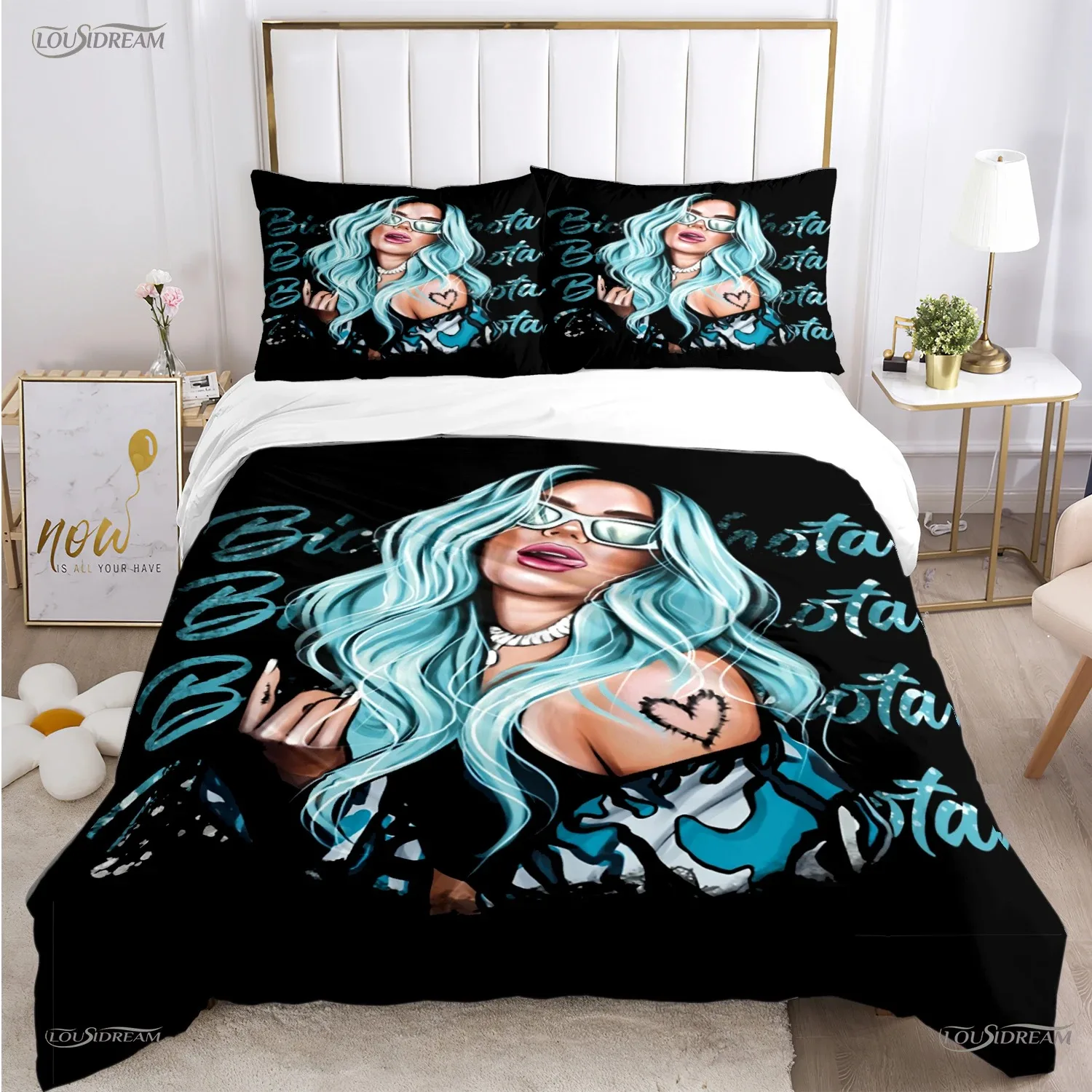 

Sexy Karol G Singer All Season Duvet Cover Comforter Bedding set Soft Quilt Cover and Pillowcases Teens SingleDoubleQueenKing