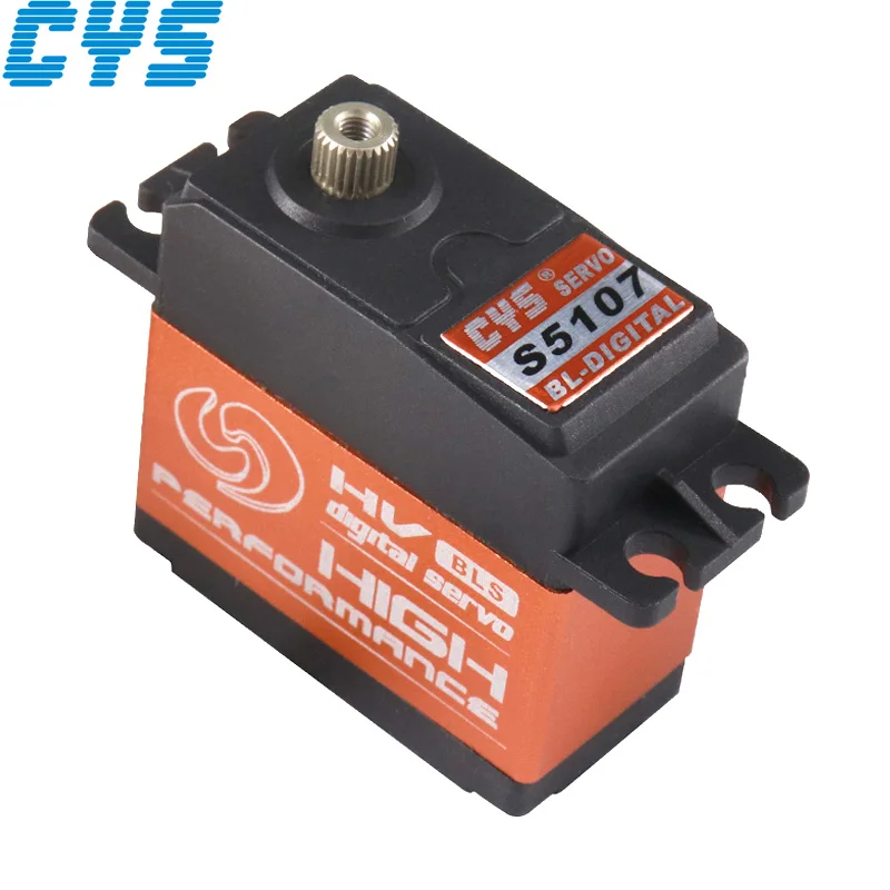 

CYS-BLS5107 High Speed 7kg Torque Digital 25T Steel Gear Brushless Servo Drive Waterproof for RC Helicopter Car Boat Airplane