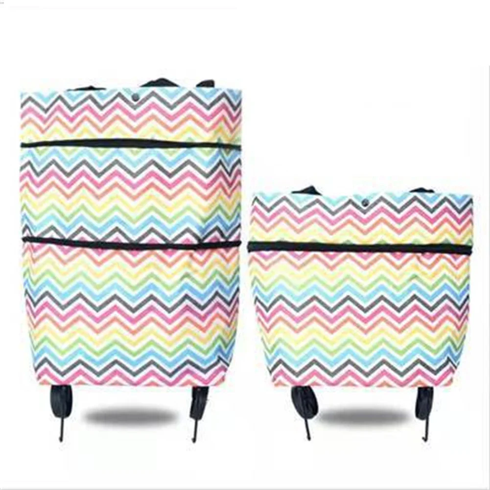 

Compact Shopping Cart 4 Wheel Shopping Cart Smooth-Rolling Wheels Space-Saving Design Ample Storage Capacity Colorful Design