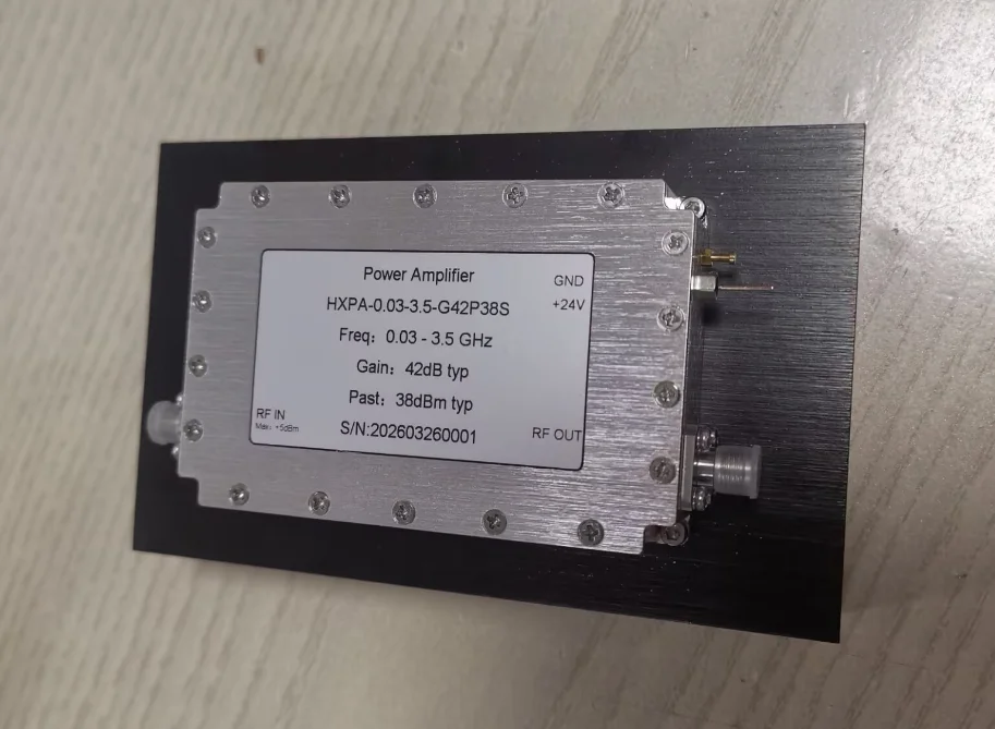 

30MHz-3.5GHz Gain 42dB Output Power 38dBm RF Microwave Broadband Amplifier