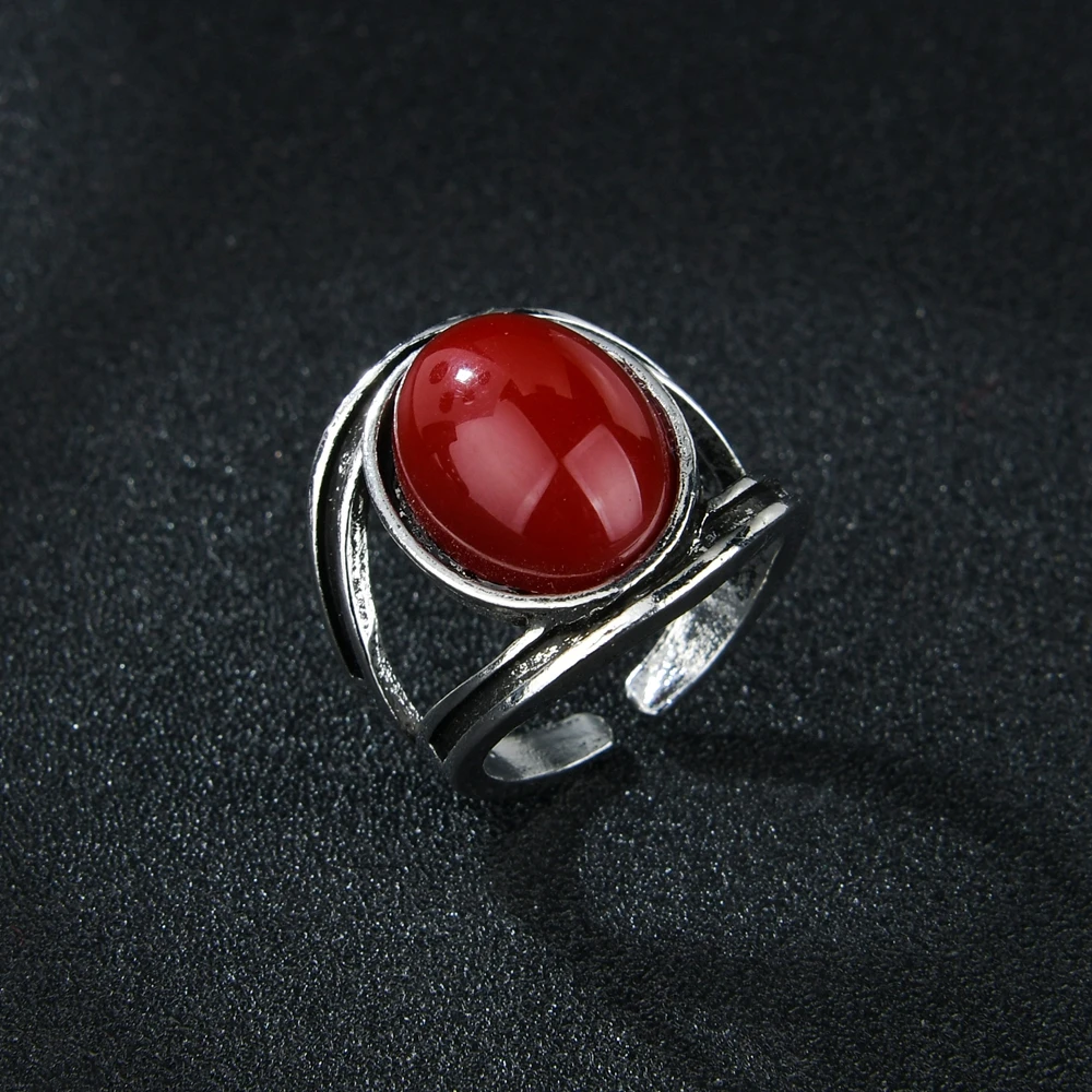 Retro Gothic Rings For Men Women Skull/Dragon/ Frog/Red Crystal/Crown/Vampire Open Size Punk Ring Wedding Jewelry Wholesale