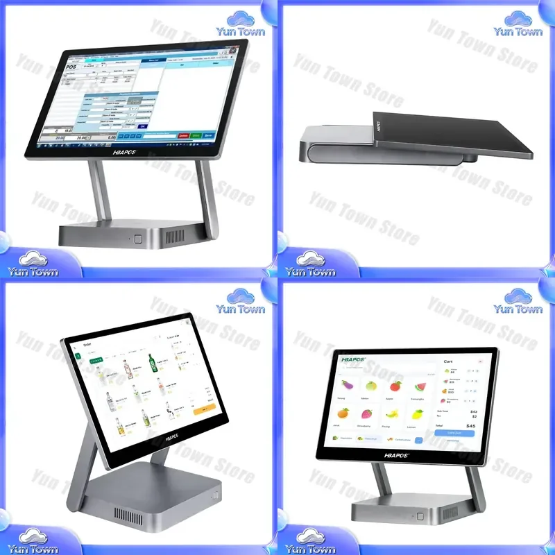 Aluminum POS Terminal for Portable Cash Register 15.6 Inch Single Screen Touchscreen Point of Sale System for Retail