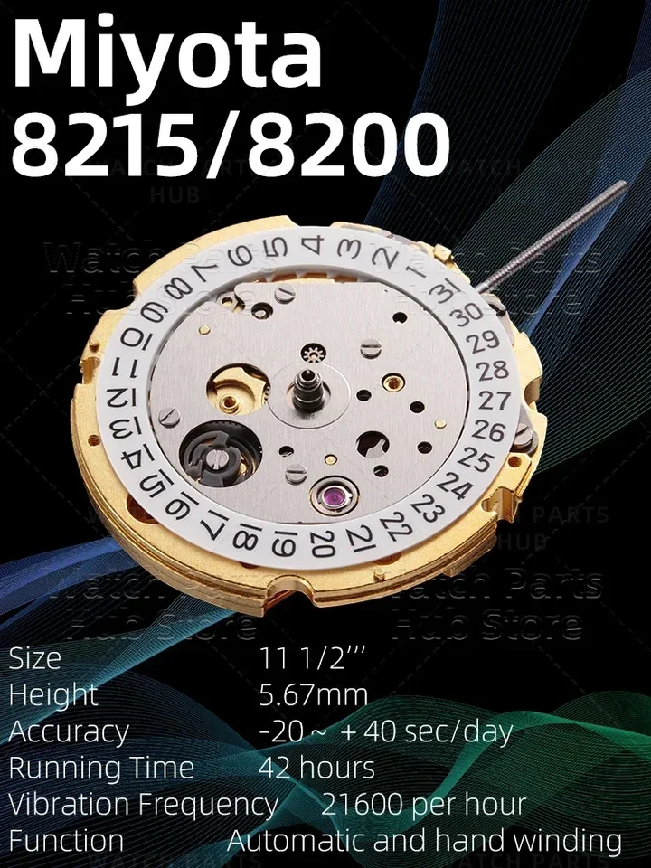 New Miyota 8215 Watch Movement Genuine Original 8200 Mouvement