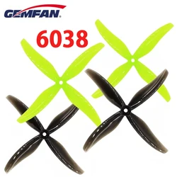 6Pairs Gemfan  Hurricane 6038 4 Blade Ducted Propeller PC Props Freestyle Cinelifter FPV Parts Accessories Mount M5 Accessories