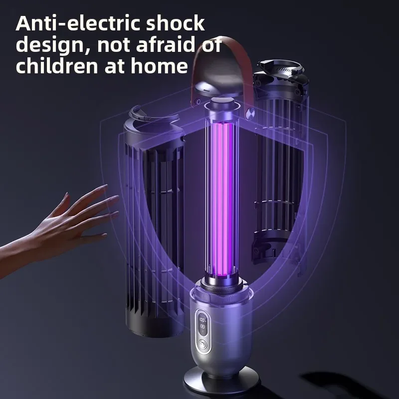 Luz eléctrica UV para mosquitos, trampa para plagas silenciosa recargable para el hogar, Camping, interior y exterior, repelente de mosquitos