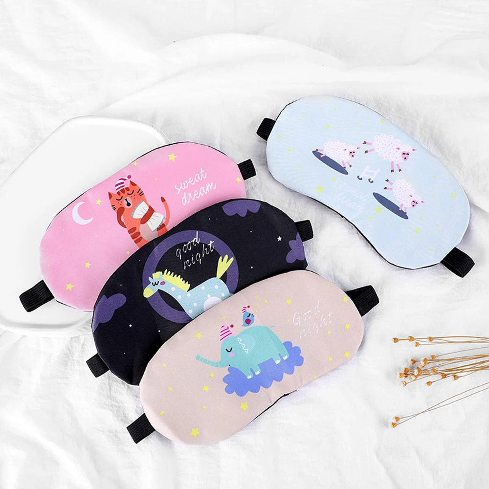 Cute Cartoon Animal Sleep Eye Mask Light proof Night Eye Cover Soft and Skin-friendly Eye Patches for Children to Sleep Better