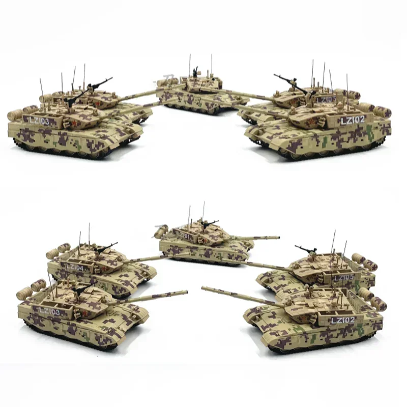 1:72 Scale Chinese ZTZ-99A Main Battle Tank Desert Digital Paint Alloy Body Simulation Tracked Vehicle Finished Product Model