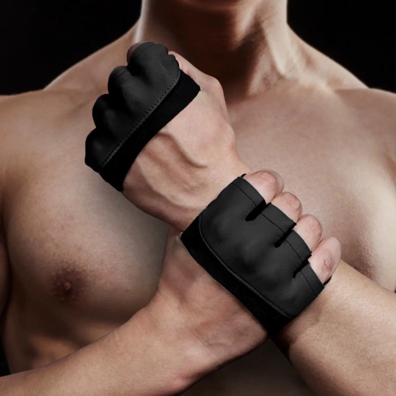 

Спортивные перчатки с полупальцами для мужчин и женщин, нескользящие тренировочные перчатки для тренажерного зала, анти-кокон, штанга, перчатки с четырьмя пальцами для езды на велосипеде, йоги, скакалка