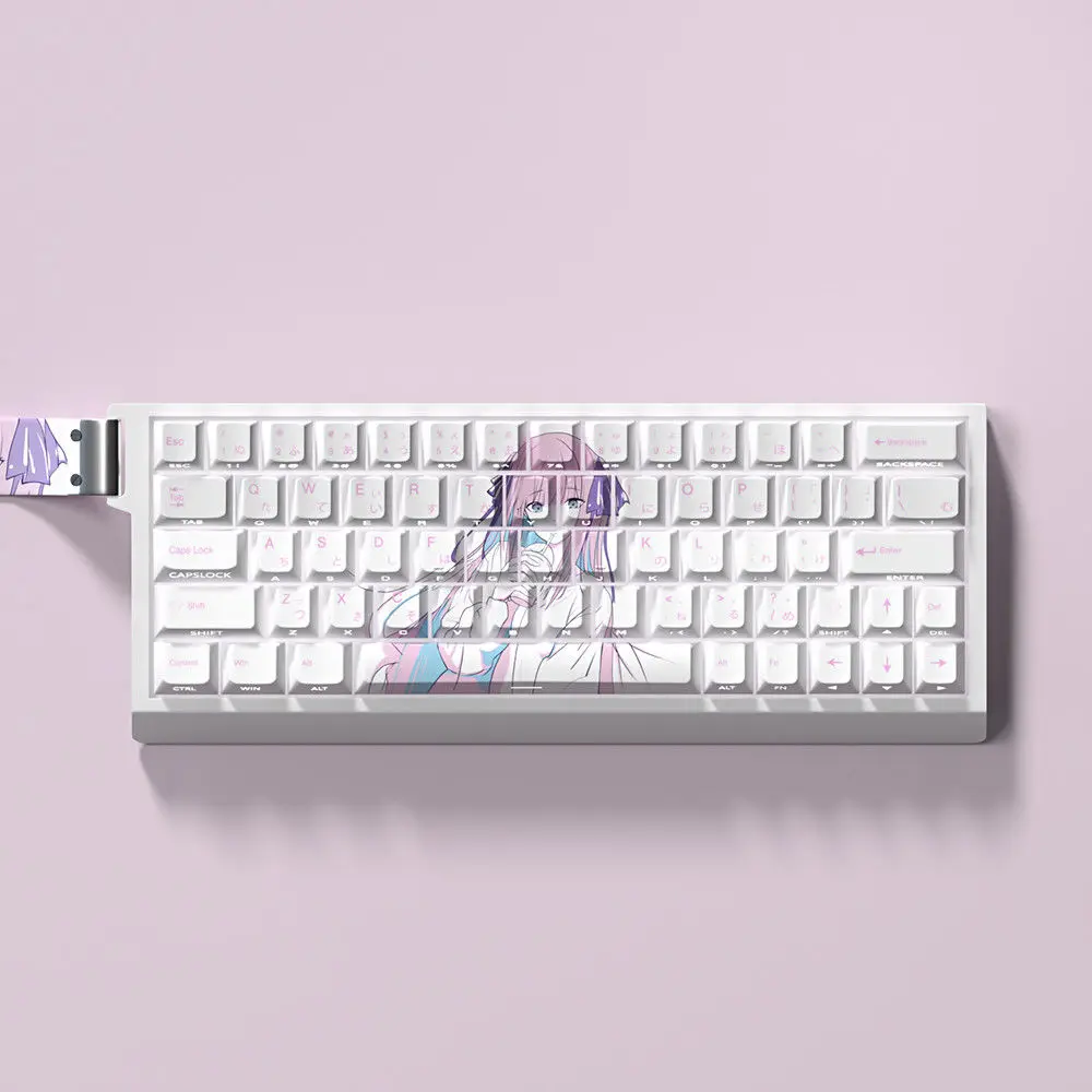 

Nakano Nino Keycap Cherry Profile PBT с боковой гравировкой Wooting EZ63 Mad68 Механические колпачки для клавиш Аниме Девушка Колпачок для 60/65/68