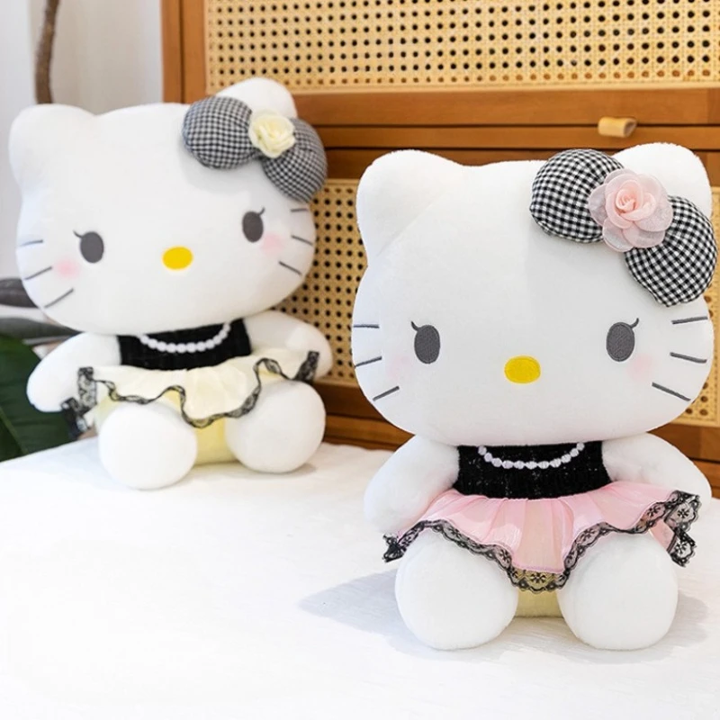 

Плюшевая игрушка Sanrio Hello Kitty большого размера (40/50/60 см), мультяшная аниме-кукла, мягкая игрушка-животное, удобная мягкая кукла, детская игрушка, подарок