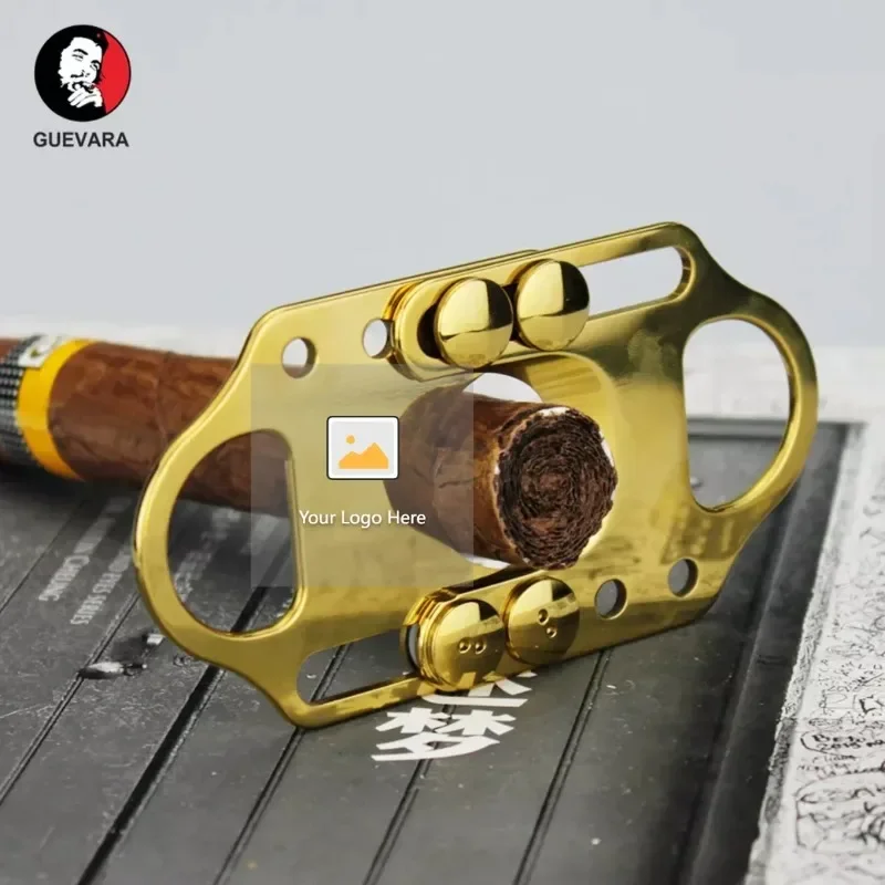 GUEVARA Cigar Cutter Stainless Steel Portable Household Metal Classic Guillotine with Gift Box Christmas Cigar Scissors