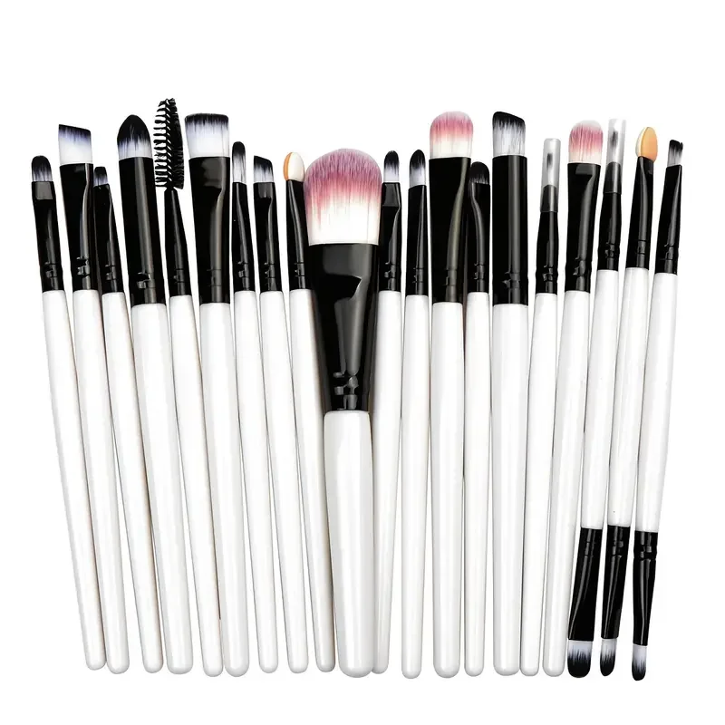 Professional 20 pcs Makeup Brushes Set for Eye Shadow, Foundation, Eyeliner, Lip - Cosmetic Tool Essentials Makeup sponge holder