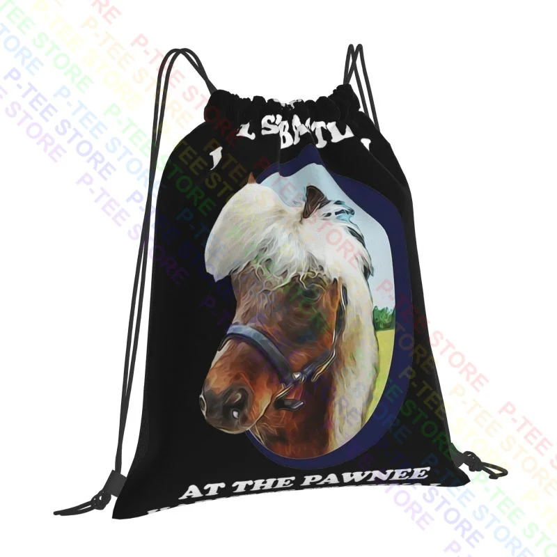 Li'L Little Sebastian Parks And Recreation Drawstring Bags Gym Bag Vintage Backpack Sports Style Multi-function