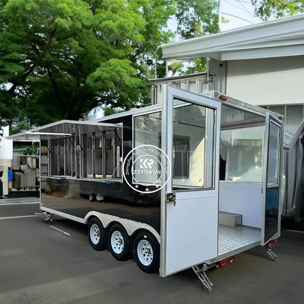 2024 Food Trailer Cart Corn Carts Enclose Trailer Coffee Trailer Ice Cream Cart Fast Food Truck for Sale Europe