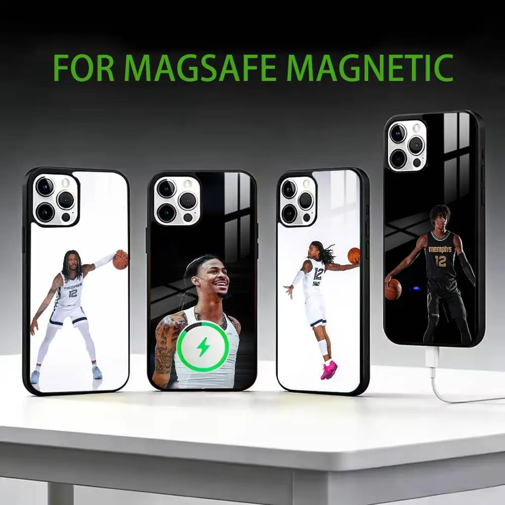 

Basketball J-Ja M-Morant 12 Phone Case For iPhone17,16,15,14,13,12,11 Plus,Pro Max Magnetic For Magsafe Wireless Charging