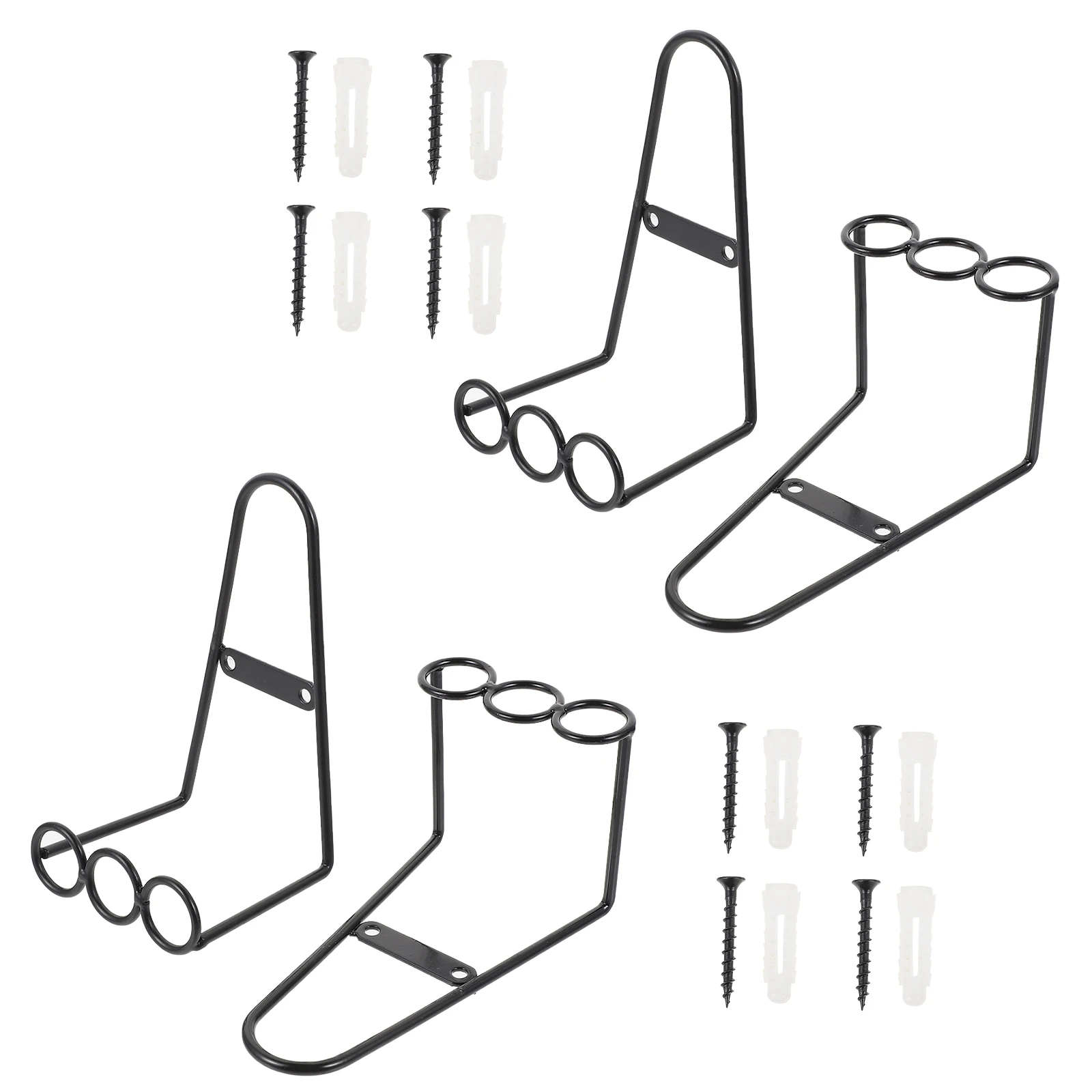 

4Pcs Ceramic Plate Display Stand Iron Rack Multipurpose Display Holder for Kitchen Home Office Decoration Household Dish Holder